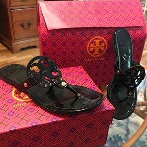 Tory Burch Miller Patent Black Leather
